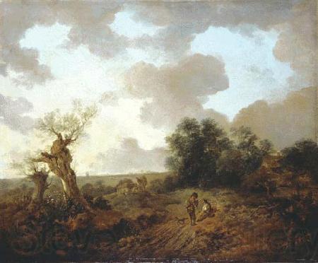 Thomas Gainsborough Suffolk Landscape Norge oil painting art